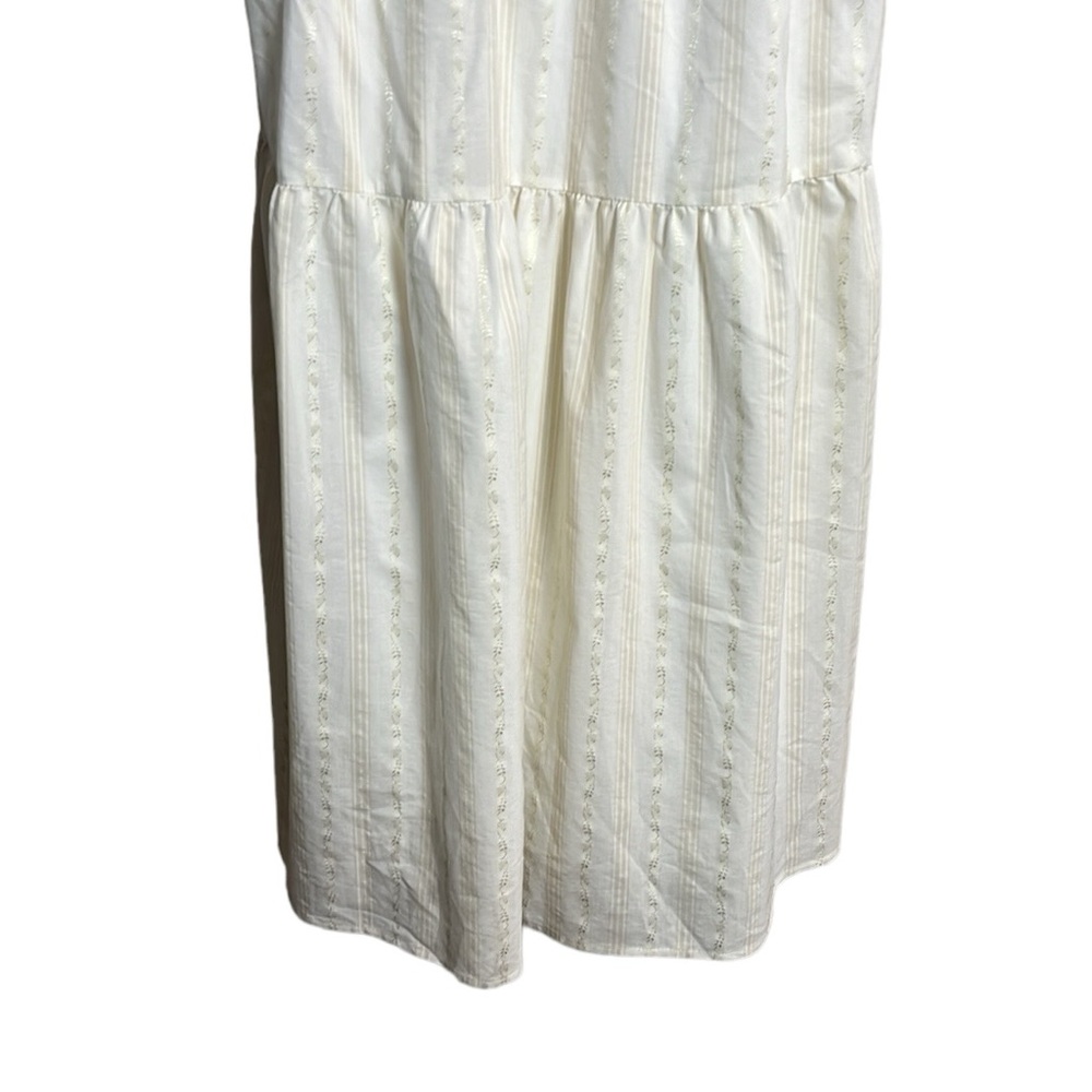 Moon River Spaghetti Strap Dress, Sweetheart, Empire Waist, White & Gold XL - Picture 6 of 11